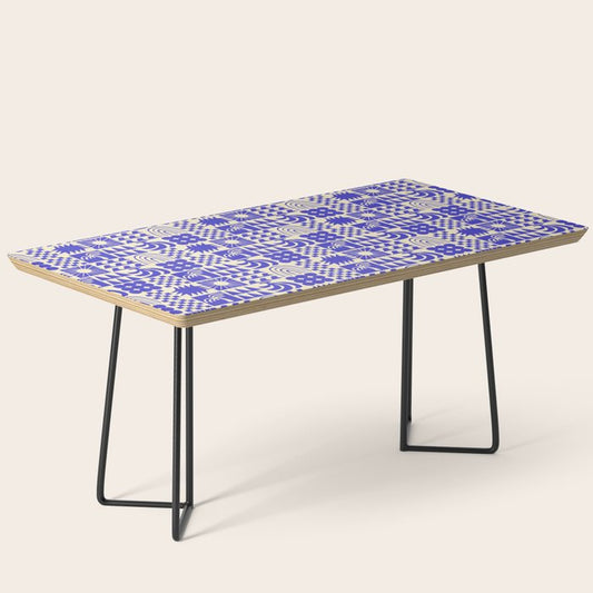 Abstract blue tropical mosaic art pattern Coffee Table Gallery Image 1