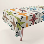 Mid Century Modern Atomic Age Starburst Pattern 226 Googie Tablecloth Gallery Image 1