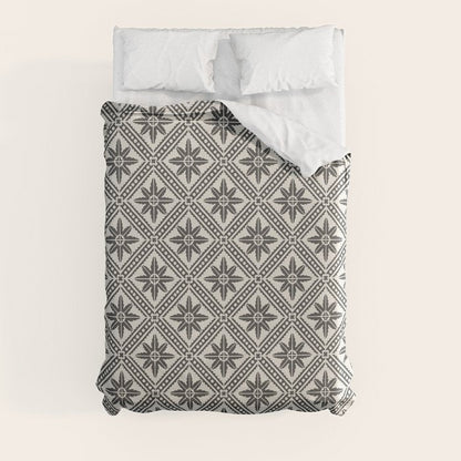 TAZA STAR TILE GREY Duvet Cover Gallery Image 3