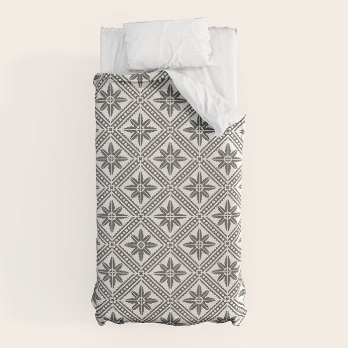 TAZA STAR TILE GREY Duvet Cover Gallery Image 10