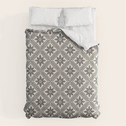 TAZA STAR TILE GREY Duvet Cover Gallery Image 1