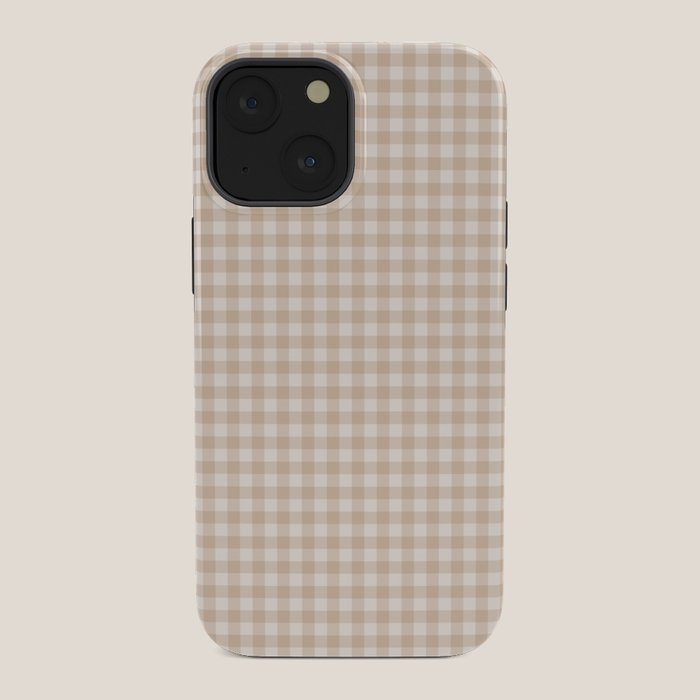 Gingham Plaid Pattern - Warm Neutral Tan iPhone Case Gallery Image 34