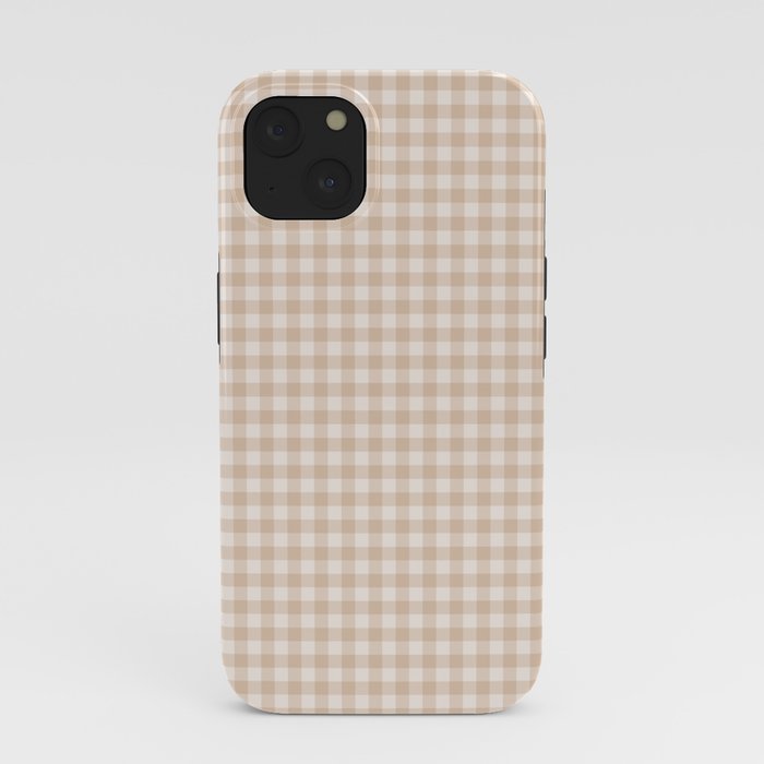Gingham Plaid Pattern - Warm Neutral Tan iPhone Case Gallery Image 37