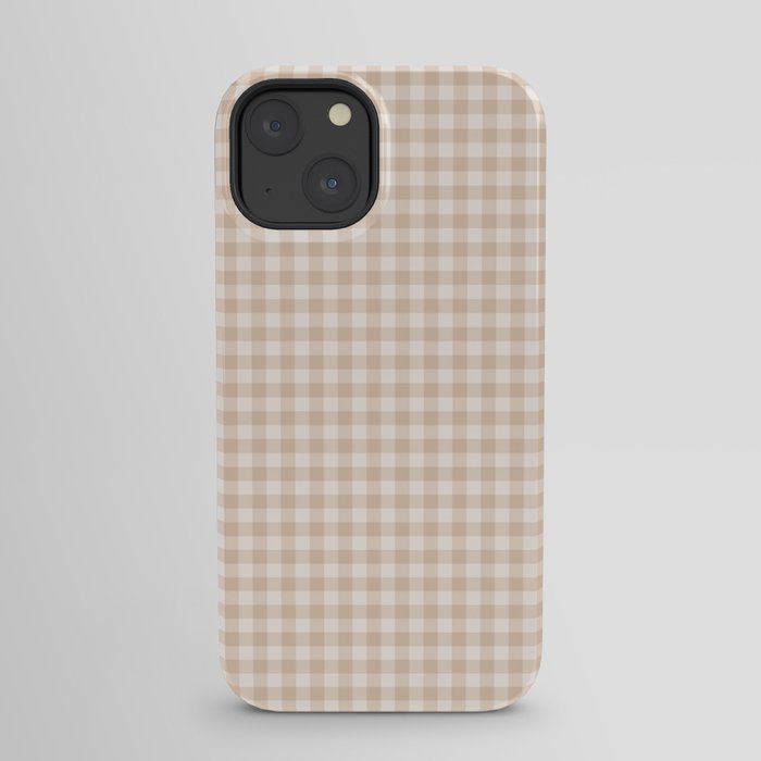 Gingham Plaid Pattern - Warm Neutral Tan iPhone Case Gallery Image 29