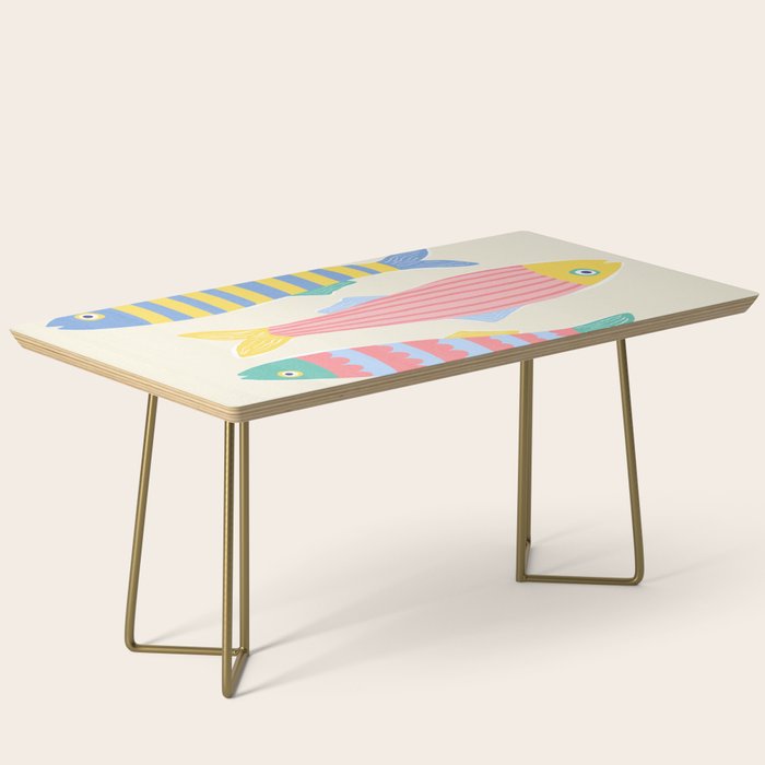 Catch of the Day - Playful Retro Sardine in fun stripes and dots Coffee Table Gallery Image 2