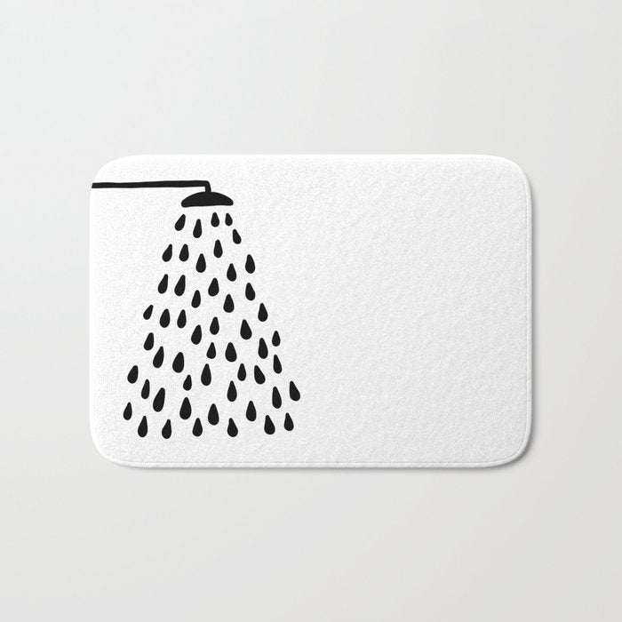 Shower in bathroom Bath Mat Gallery Image 1
