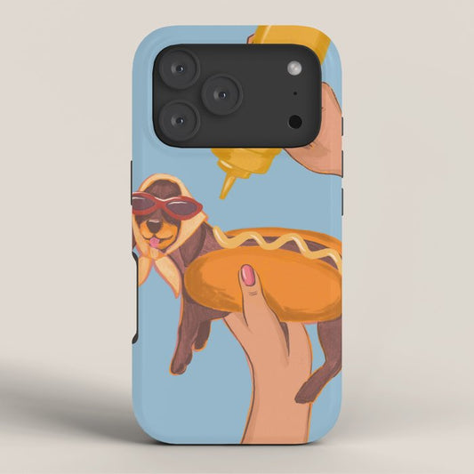 Hot Dog Dachshund Retro Pop Vintage-inspired art iPhone Case Gallery Image 3