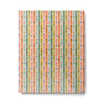Colorful vintage flower stripe art pattern Metal Print Gallery Image 1