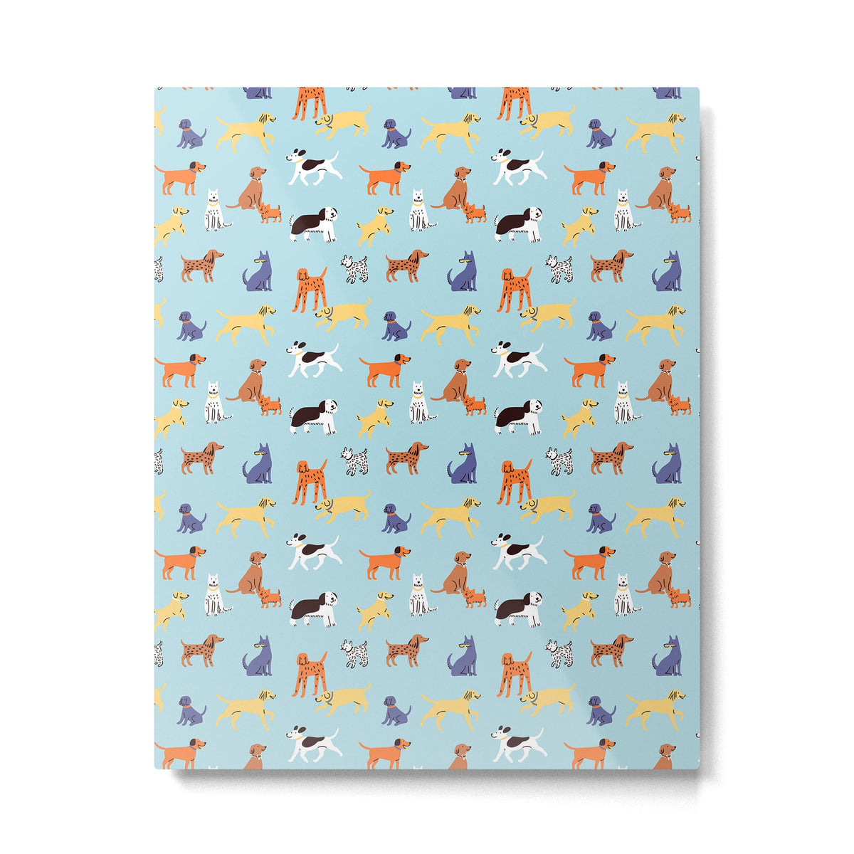 Funny dog animal cartoon art pattern Metal Print Gallery Image 4