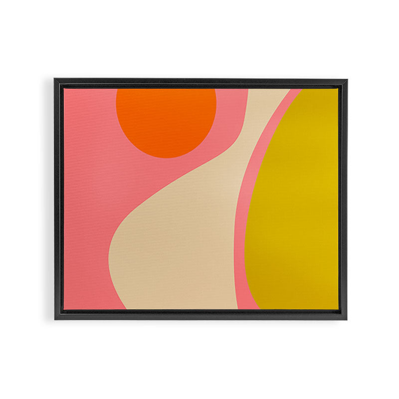 abstract composition modern blush pink Framed Canvas Print Gallery Image 5