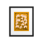 Ever blooming good vibes mustard yellow Framed Art Print Gallery Image 1