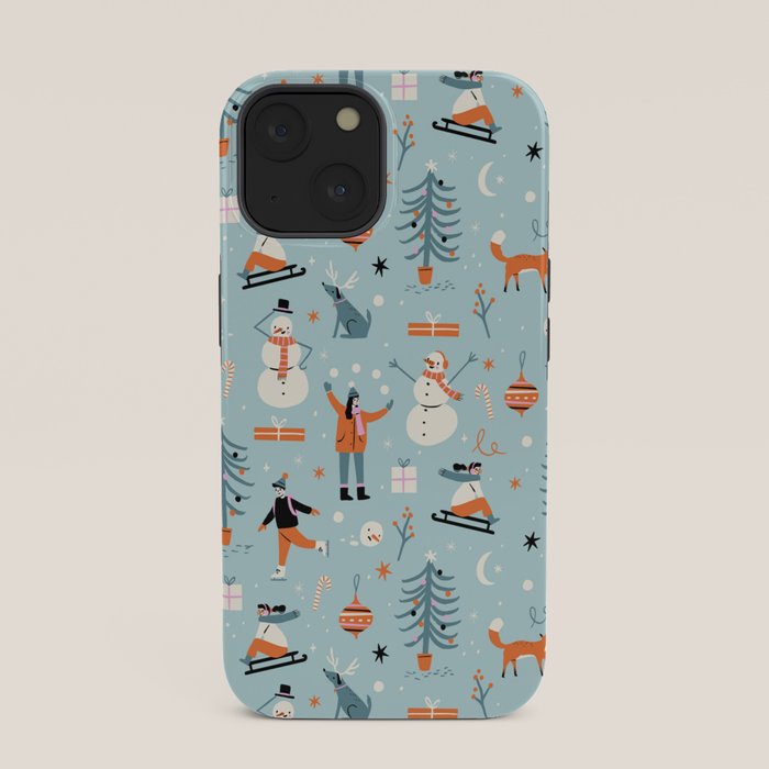 Christmas Scene Blue iPhone Case Gallery Image 33
