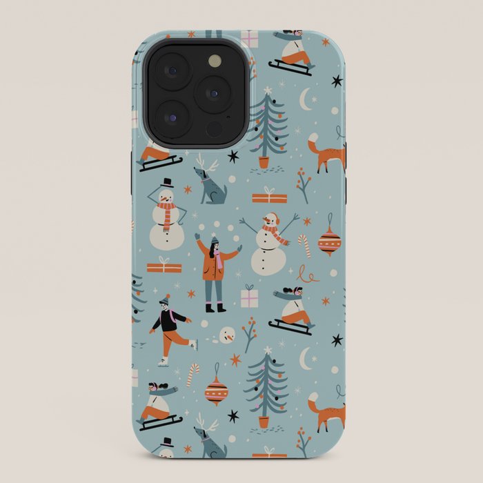 Christmas Scene Blue iPhone Case Gallery Image 36