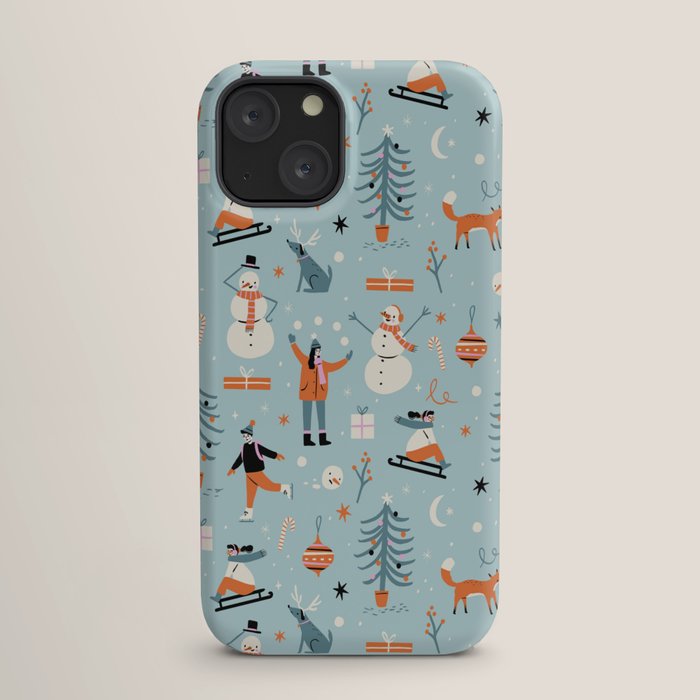 Christmas Scene Blue iPhone Case Gallery Image 17