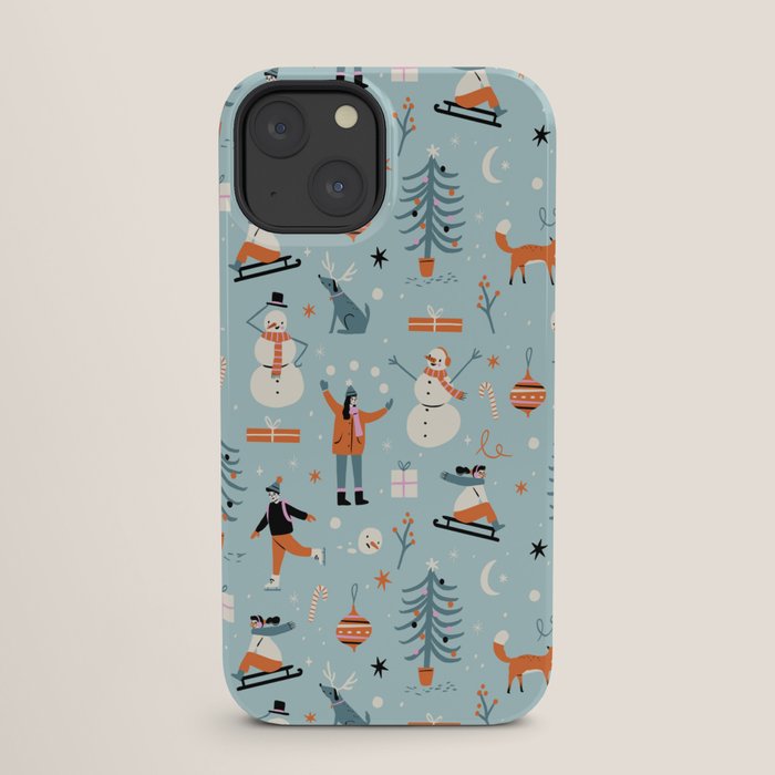 Christmas Scene Blue iPhone Case Gallery Image 25