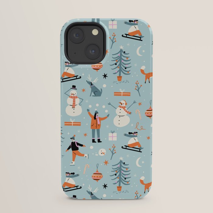 Christmas Scene Blue iPhone Case Gallery Image 29