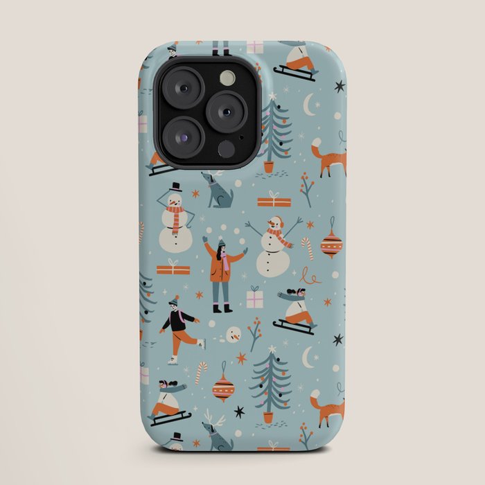 Christmas Scene Blue iPhone Case Gallery Image 19