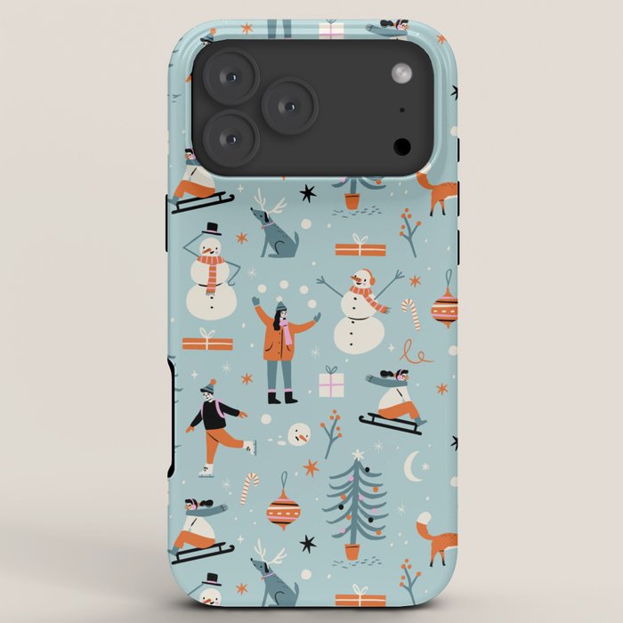 Christmas Scene Blue iPhone Case Gallery Image 8
