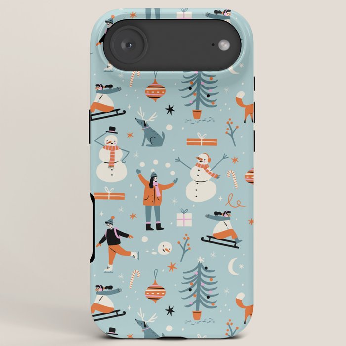 Christmas Scene Blue iPhone Case Gallery Image 6