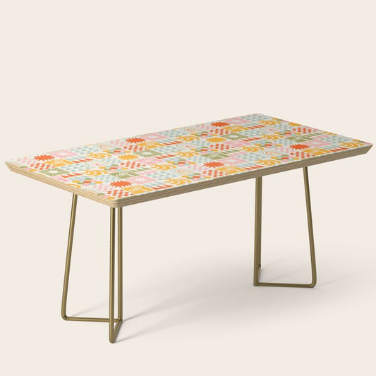 Colorful tropical summer mosaic tile art Coffee Table Gallery Image 2