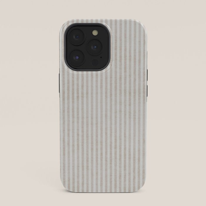 AEGEAN WIDE TICKING STRIPE JUTE iPhone Case Gallery Image 35