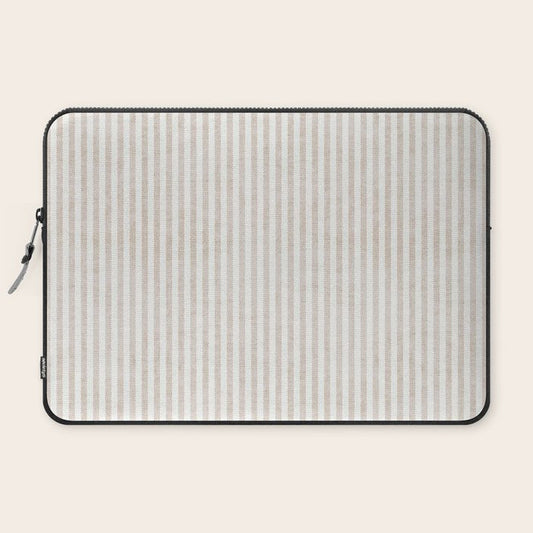 AEGEAN WIDE TICKING STRIPE JUTE Laptop Sleeve Gallery Image 2