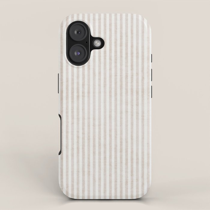 AEGEAN WIDE TICKING STRIPE JUTE iPhone Case Gallery Image 1