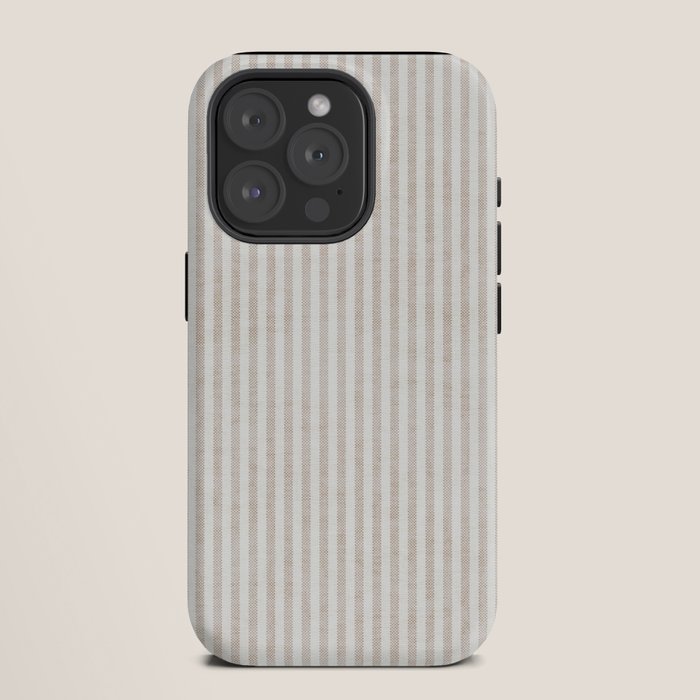 AEGEAN WIDE TICKING STRIPE JUTE iPhone Case Gallery Image 11