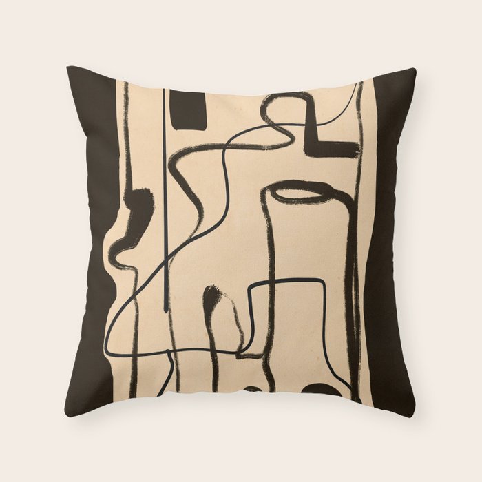Abstract line art 133 Throw Pillow Gallery Image 3