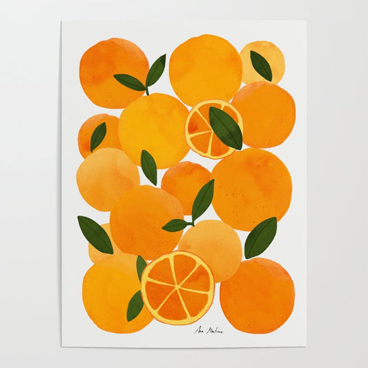 mediterranean oranges still life Poster Gallery Image 1