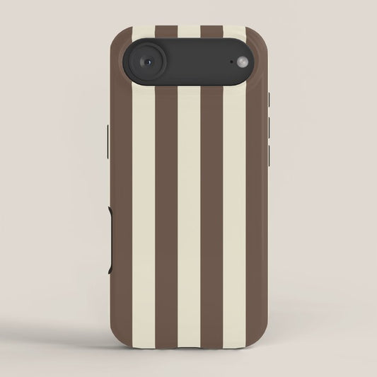 Stripes of Brown and Cream iPhone Case Gallery Image 2