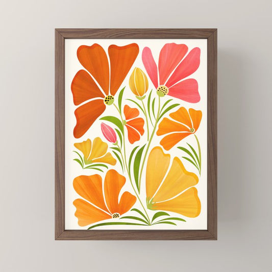 Spring Wildflowers Floral Illustration Mini Art Print Gallery Image 2
