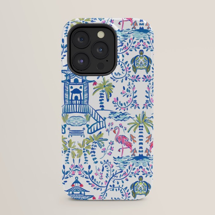 Colorful Coastal Chinoiserie iPhone Case Gallery Image 31