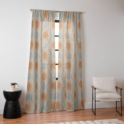 Boho Sun and Sea Vintage Ogee Window Curtain Gallery Image 10