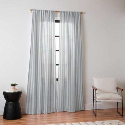 CoastL Stripe . Blue Window Curtain Gallery Image 10