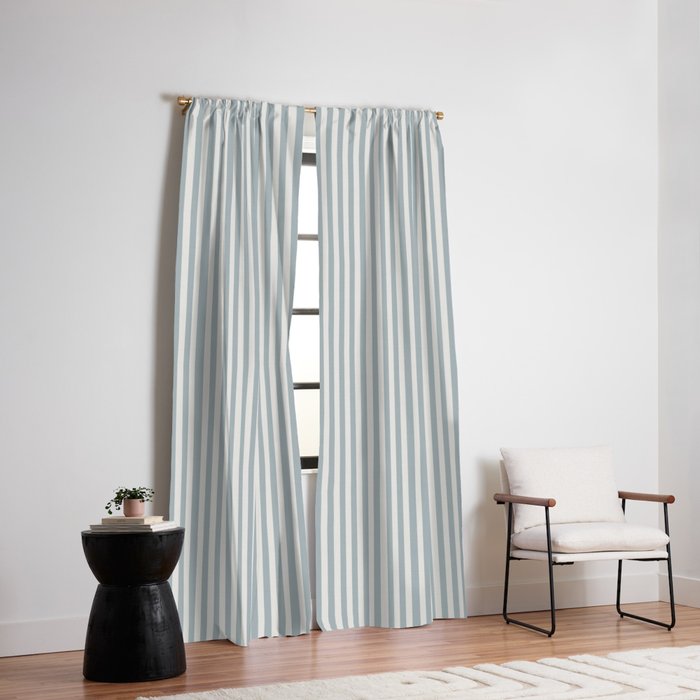 CoastL Stripe . Blue Window Curtain Gallery Image 6