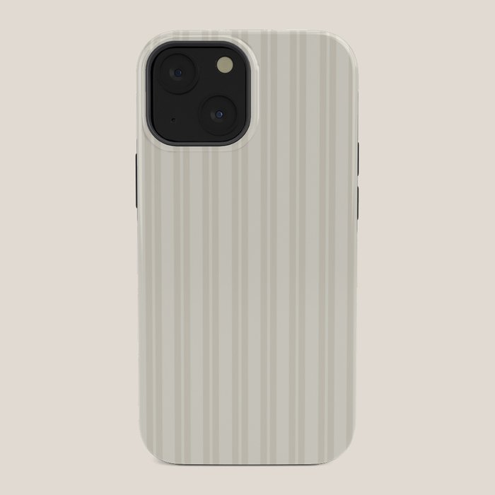 Pale Neutral Classic Double Stripe Pattern iPhone Case Gallery Image 34