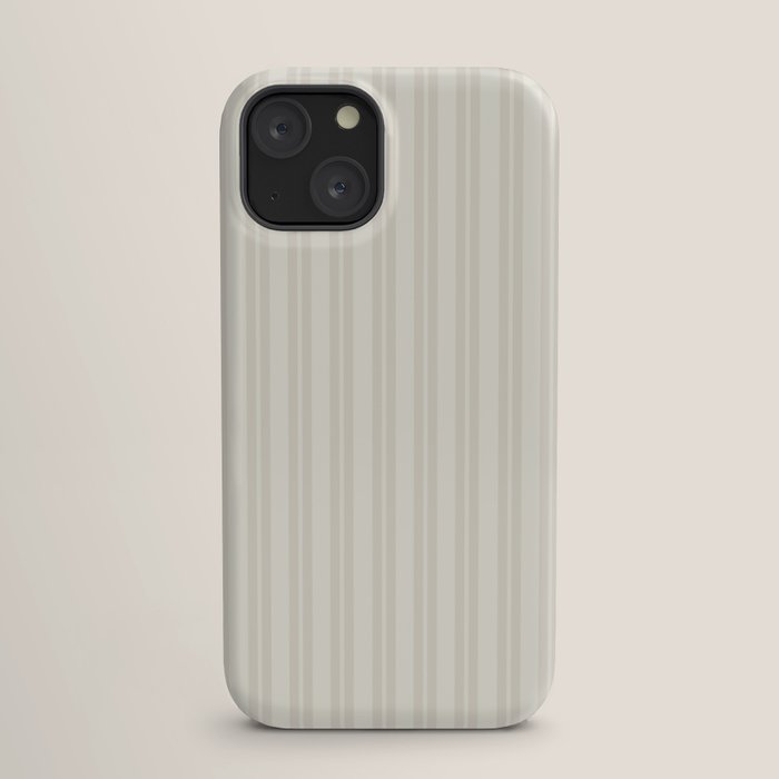 Pale Neutral Classic Double Stripe Pattern iPhone Case Gallery Image 17
