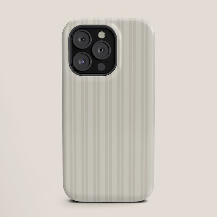 Pale Neutral Classic Double Stripe Pattern iPhone Case Gallery Image 19