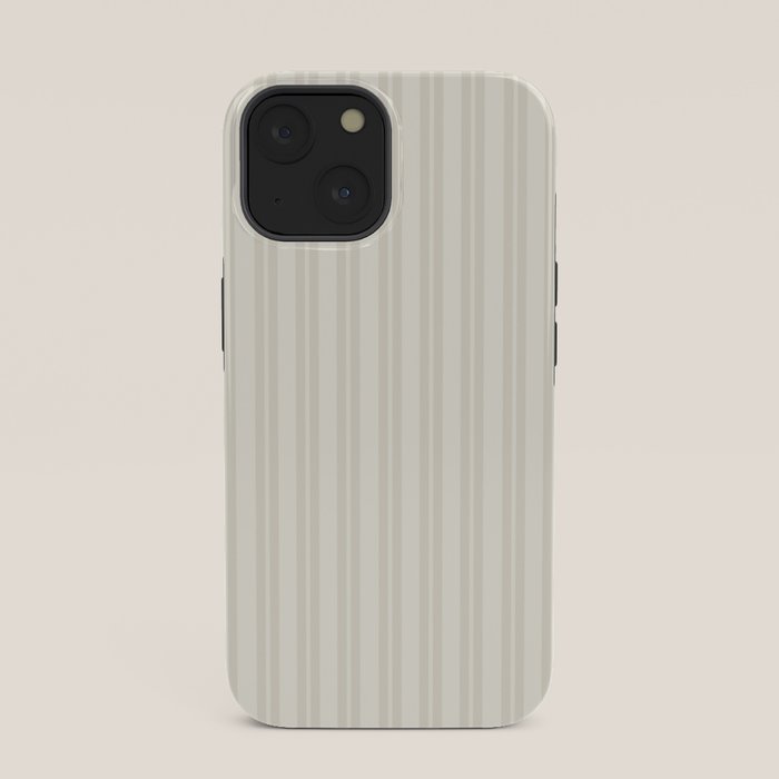 Pale Neutral Classic Double Stripe Pattern iPhone Case Gallery Image 33