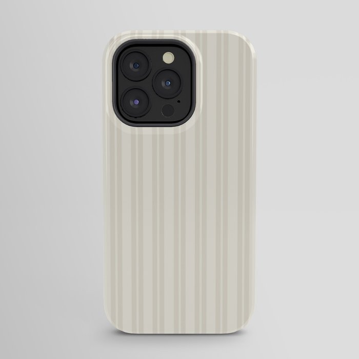 Pale Neutral Classic Double Stripe Pattern iPhone Case Gallery Image 31