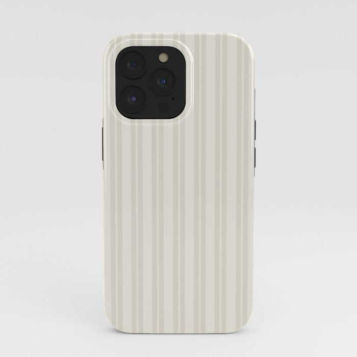 Pale Neutral Classic Double Stripe Pattern iPhone Case Gallery Image 39