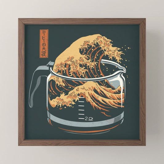 The Great Wave of Coffee Mini Art Print Gallery Image 2