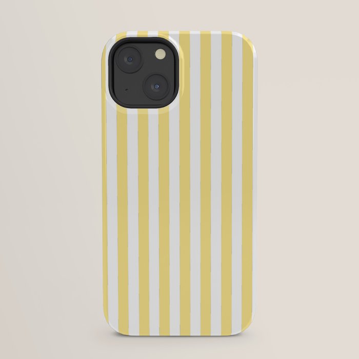 Modern geometrical baby yellow white stripes pattern iPhone Case Gallery Image 29
