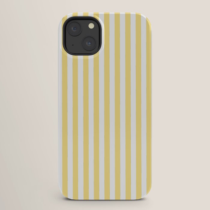 Modern geometrical baby yellow white stripes pattern iPhone Case Gallery Image 26