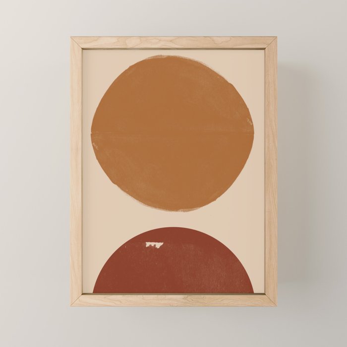Burnt Orange Sun, New Boho Mini Art Print Gallery Image 1
