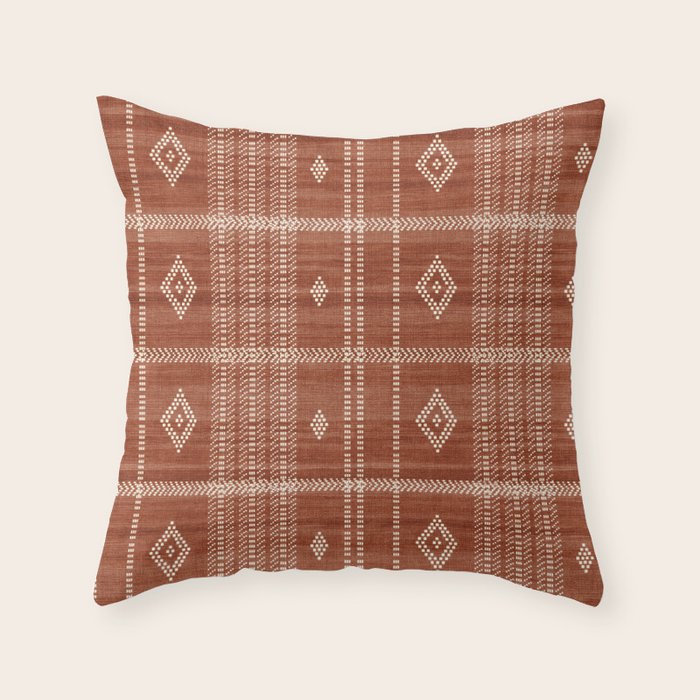 Musa in Rust Throw Pillow Gallery Image 3