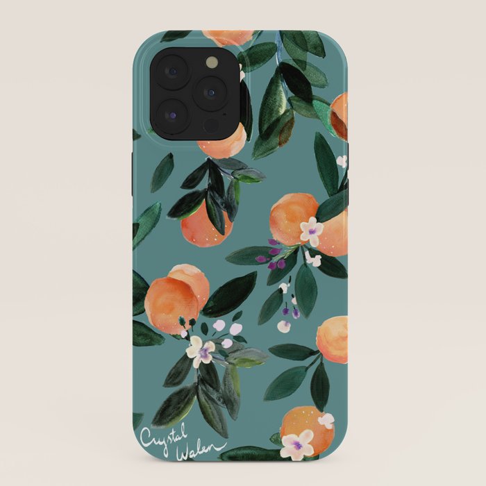 Dear Clementine - oranges teal by Crystal Walen iPhone Case Gallery Image 40