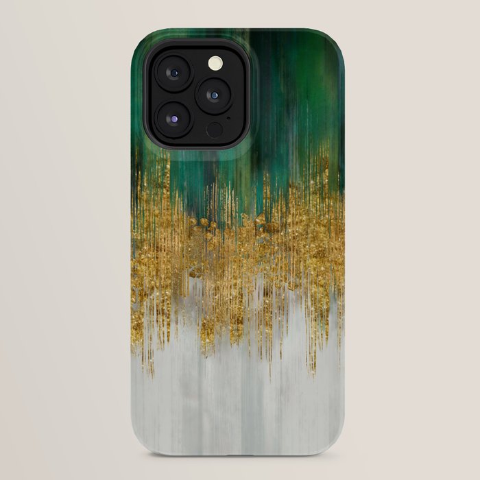 Green and gold motion abstract iPhone Case Gallery Image 24