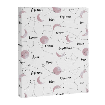 Pink Moon and Constellations Canvas Print Gallery Image 1